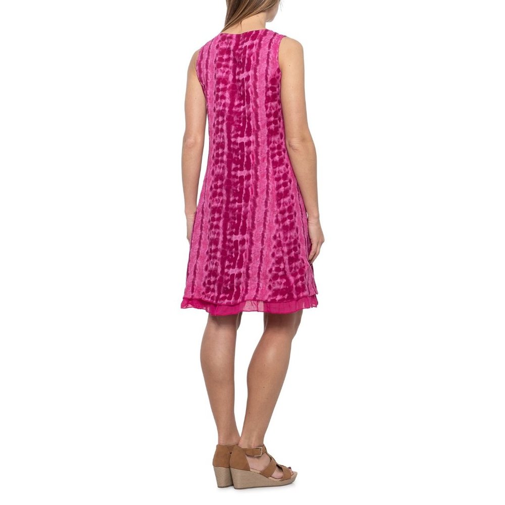 NWT ALLEGRA MASETTI Tie Dye Linen Dress - Picture 2 of 7